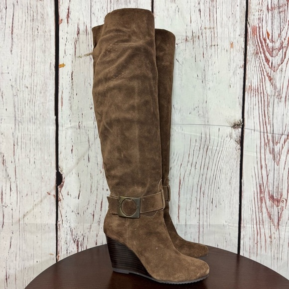 BCBGeneration women’s Brown Suede Leather above the Knee-High Boots size 6.5 GUC - Picture 8 of 14